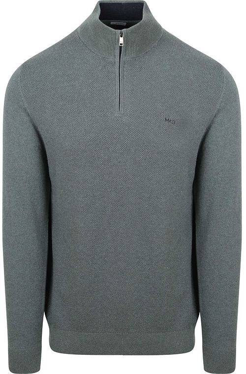 McGregor Half Zip Trui Merino Blend Structure Groen Product