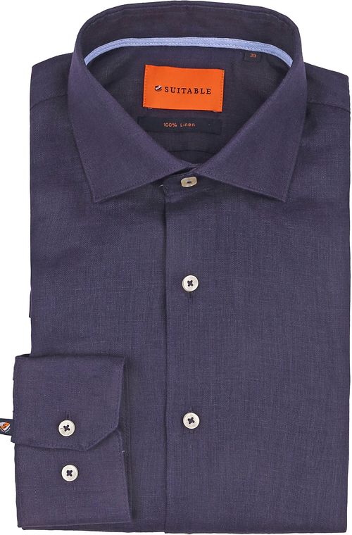 Camisa de lino Suitable azul marino Product