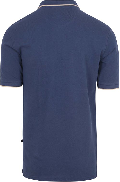 Suitable Respect Polo Tip Ferry Denim Blå Product / Achterkant