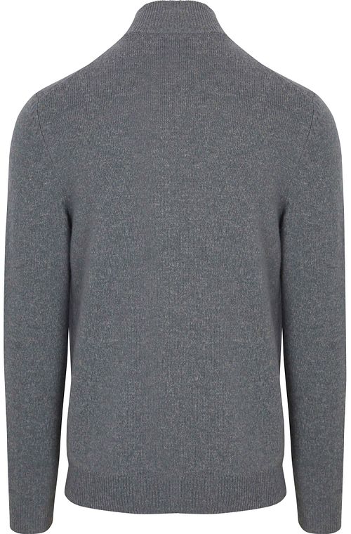 Sweter Profuomo z półzamkiem z domieszką wełny w kolorze niebieskim Product / Achterkant