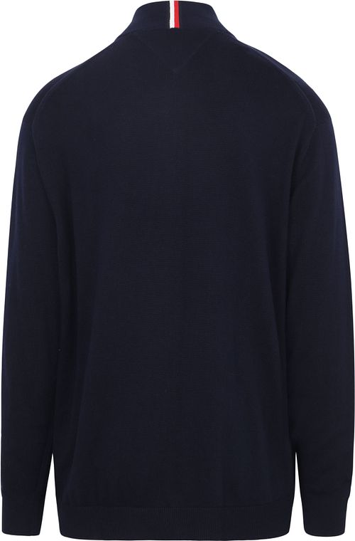 Tommy Hilfiger Big & Tall sweter z półzamkiem granatowy Product / Achterkant