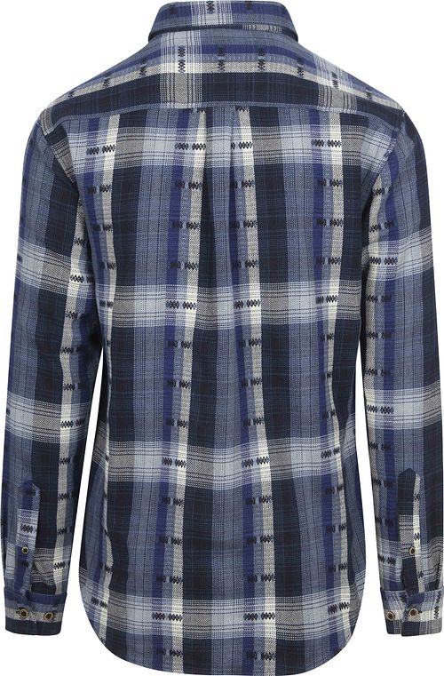 Anerkjendt Overhemd Leif Ruit Indigo Product / Achterkant