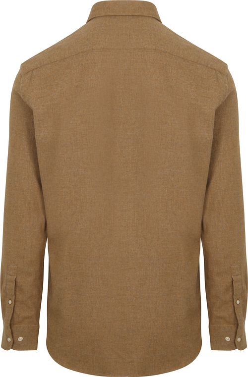 McGregor flannelskjorte i camel melange Product / Achterkant