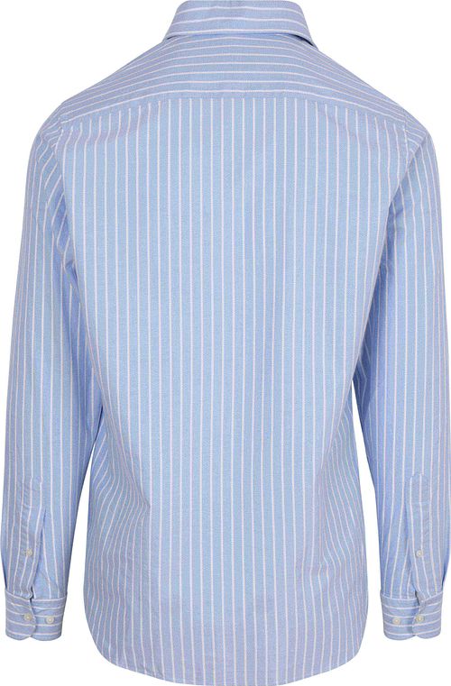 Steppin' Out Overhemd Oxford Streep Lichtblauw Product / Achterkant