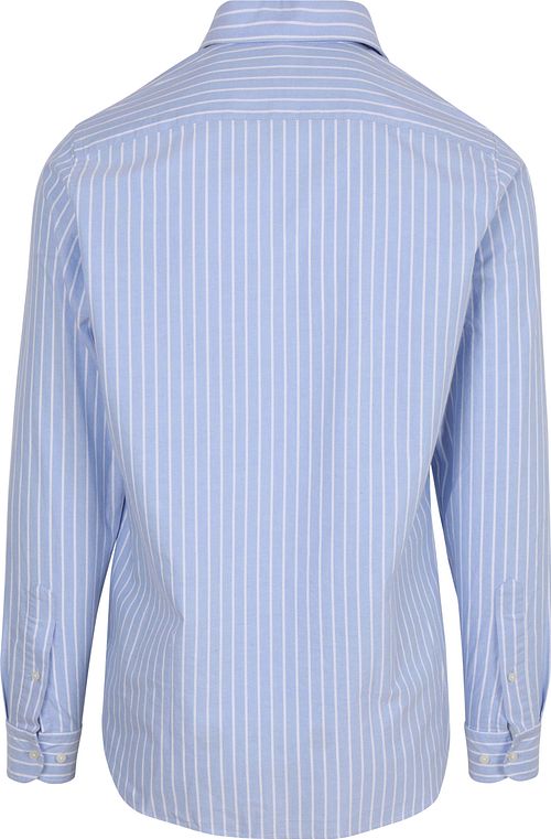 Steppin' Out Overhemd Oxford Streep Lichtblauw Product / Achterkant