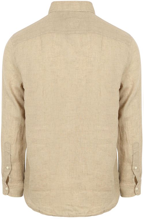 Tommy Hilfiger Overhemd Linnen Beige Product / Achterkant