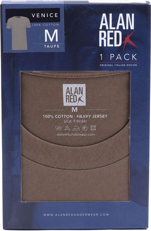 Alan Red Venice T-shirt in jersey pesante taupe Verpakking