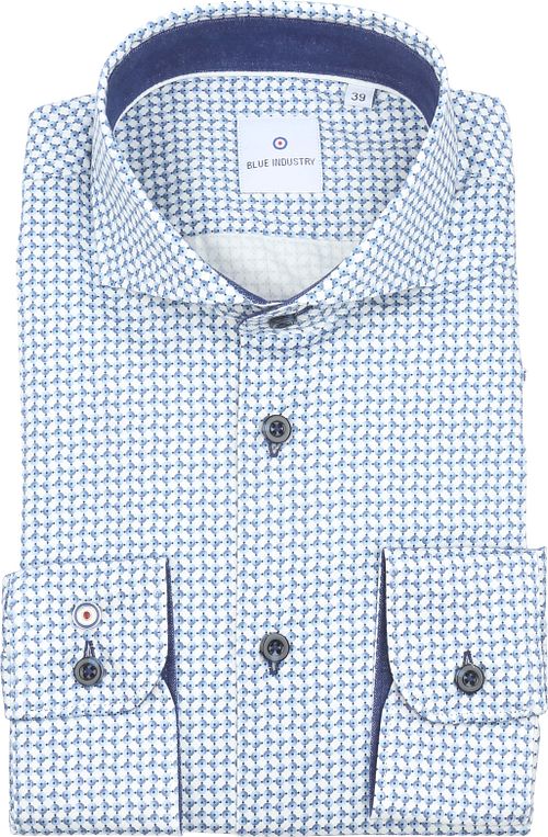 Blue Industry Overhemd Cirkels Blauw Product