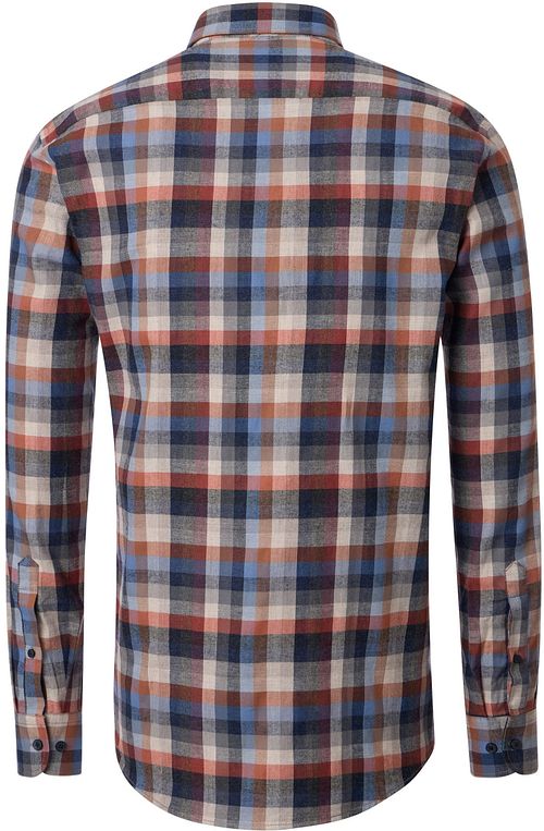 Casa Moda Overhemd Ruiten Herringbone Multicolour Product / Achterkant