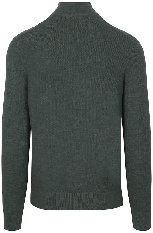 Sweter Suitable Pine z zamkiem 1/2 zielony Product / Achterkant
