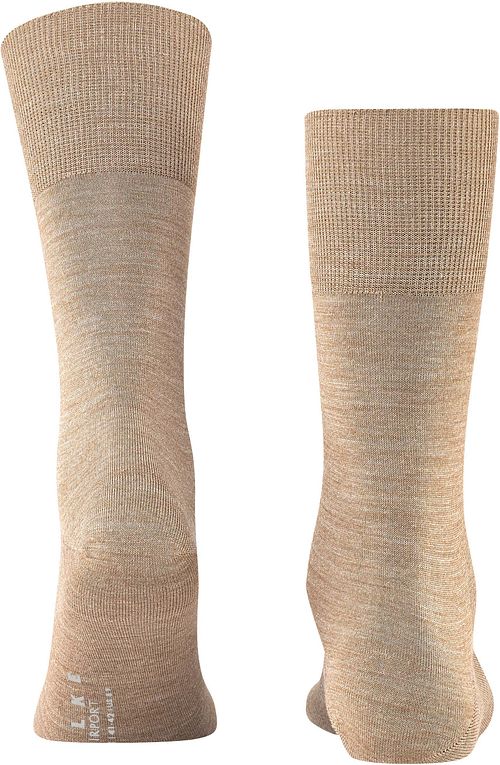 Falke Chaussette Airport Beige Melange Product / Achterkant
