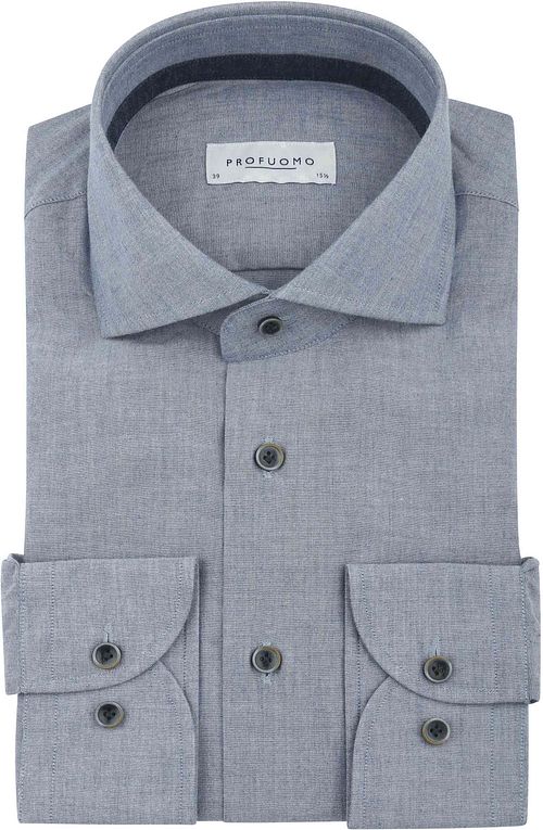 Profuomo Chemise en Flanelle Bleue Product