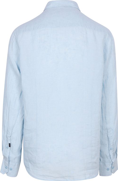 State of Art Camisa de lino azul claro Product / Achterkant