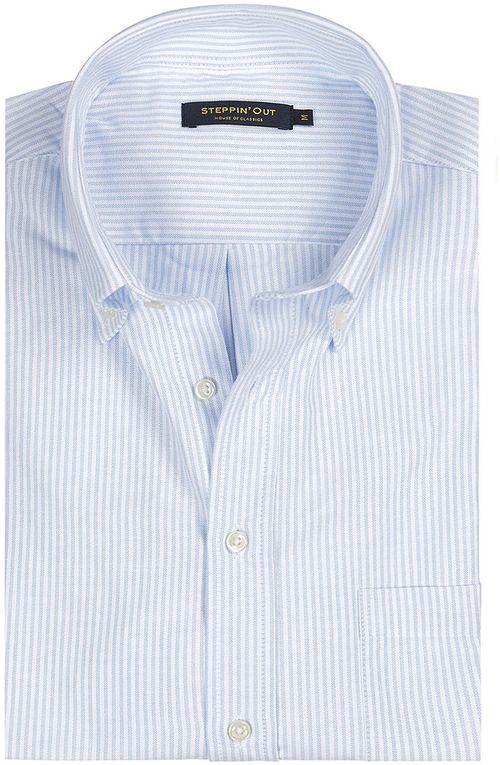 Steppin' Out Oxford-skjorte med striber Regular Fit button-down Lyseblå Product