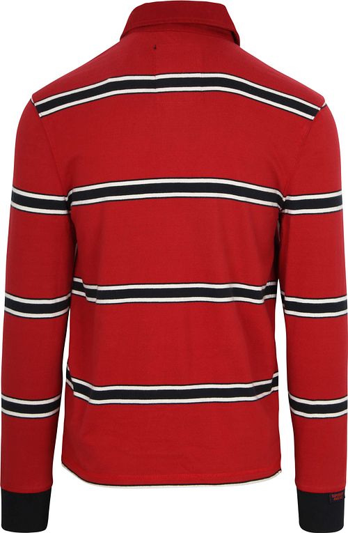 Superdry Rugby Polo Vintage Streaks Röd