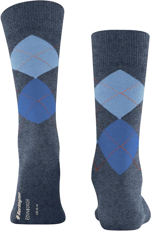 Burlington Edinburgh in lana blu-grigio 6688 Product / Achterkant