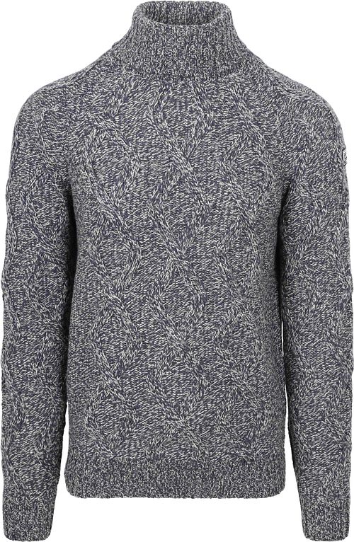 NZA Pull Col Roulé Eli Cable Marine Mélanger Product