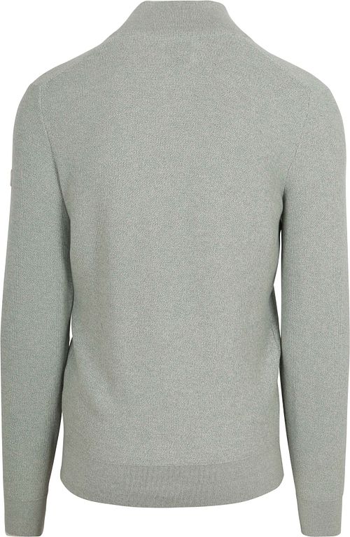 State of Art Half Zip Tröja Melange Ljusgrön Product / Achterkant