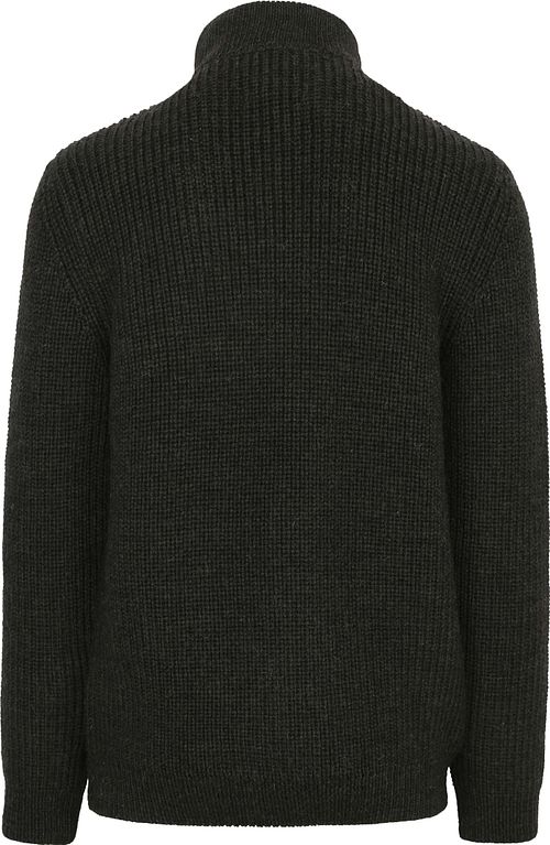 Barbour New Tyne Zip sweter z wełny oliwkowozielony Product / Achterkant