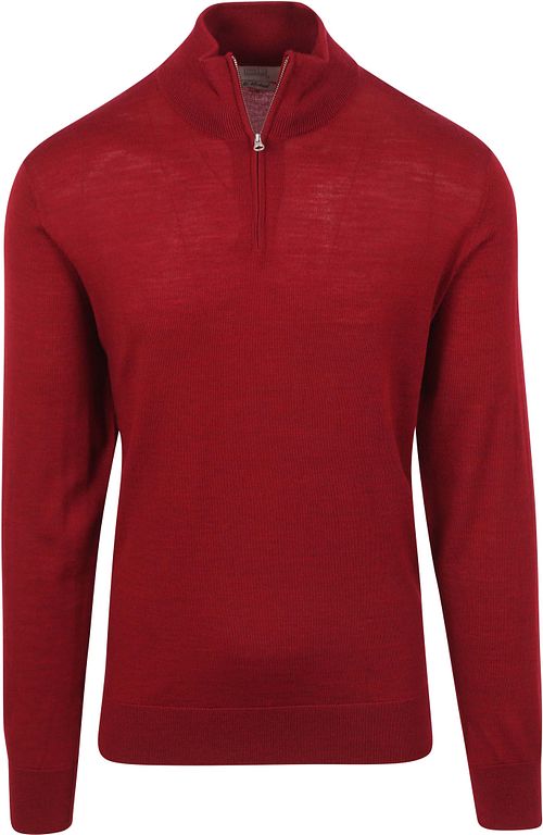 KING Essentials The Michael Half Zip Pull Merino Rojo Product