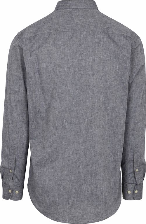 McGregor Skjorta Cotton Linen Marinblå Product / Achterkant