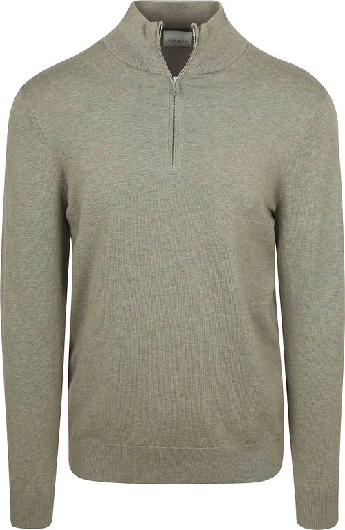Profuomo Halv Lynlås Pullover Luksus Basis Grøn Product