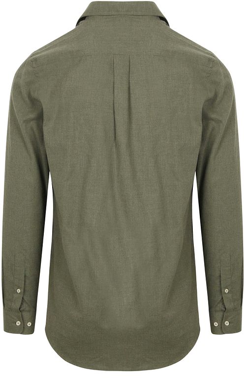 Suitable Shirt Flannel Olive Product / Achterkant