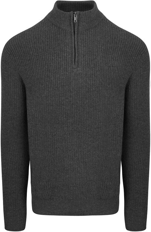 Sweter z półzamkiem Steppin' Out z wełny jagnięcej w kolorze antracytowym Product