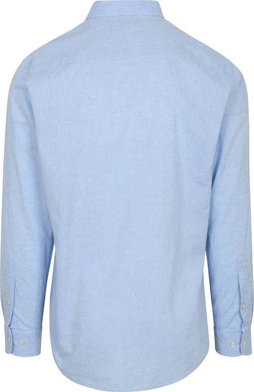 McGregor Overhemd Cotton Linen Lichtblauw Product / Achterkant