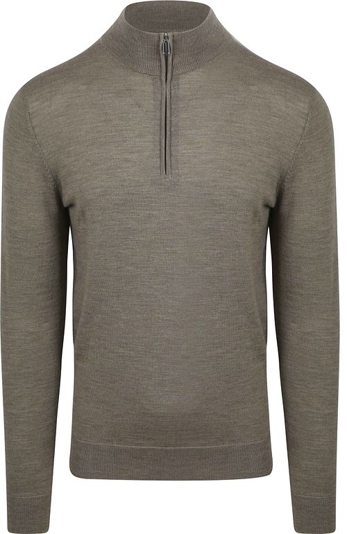 Profuomo Half Zip Pullover Merinowolle Grün Product