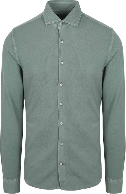 Suitable Piqué Overhemd Groen Product