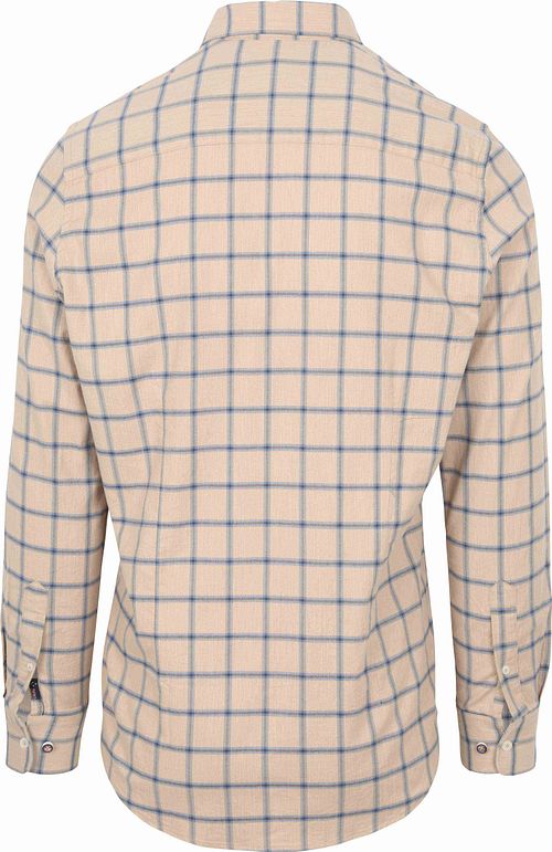NZA Skjorte Armando Flanell Ruter Beige Product / Achterkant