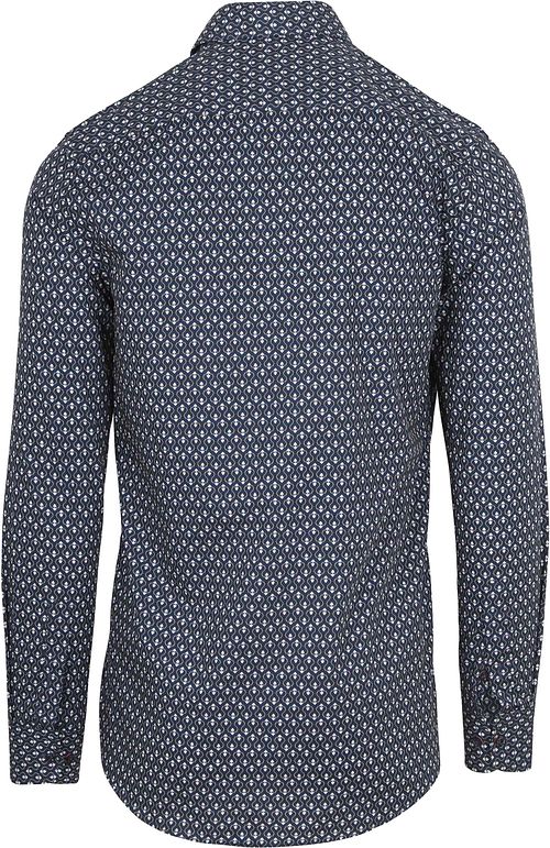 Camisa con estampado navy Suitable Product / Achterkant