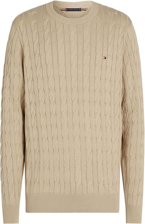 Sweter Tommy Hilfiger z warkoczowym splotem, beżowy Product