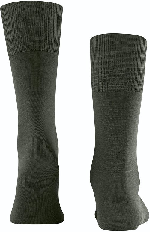 Falke Airport Sok Wol Blend 7155 Donkergroen Product / Achterkant