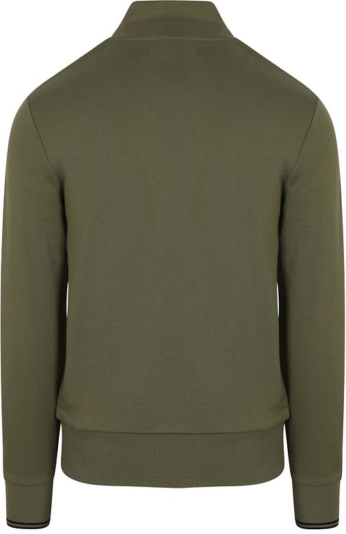 Sweter Fred Perry Half Zip w kolorze ciemnozielonym Z50 Product / Achterkant