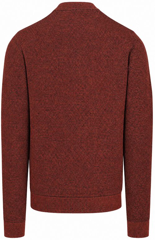 CASAMODA Cardigan Zip Structure Brique Product / Achterkant