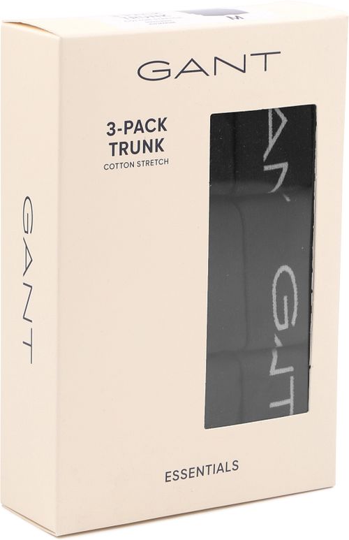 Gant Boxershorts Trunk 3-Pack Sort Verpakking