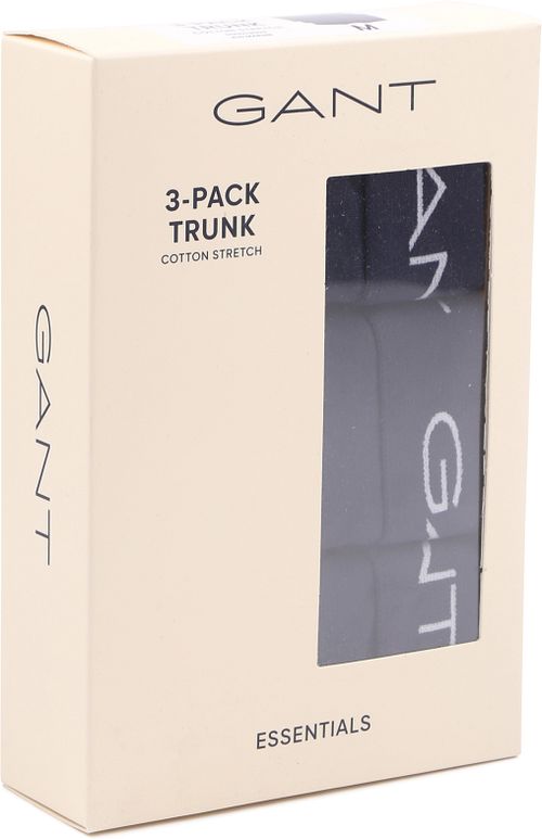 Gant Boxershorts trunk 3er-Pack Marine Verpakking