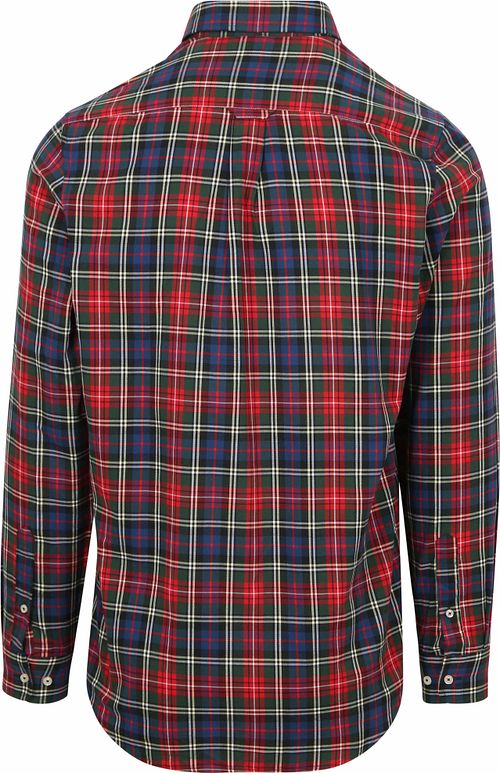 Suitable Hemd Flanel Checks Rot Product / Achterkant