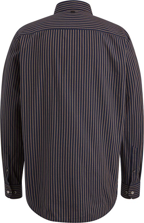 Vanguard Hemd Streifen Navy Braun Product / Achterkant