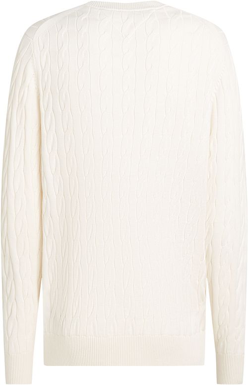 Jersey de punto trenzado Tommy Hilfiger en blanco roto Product / Achterkant