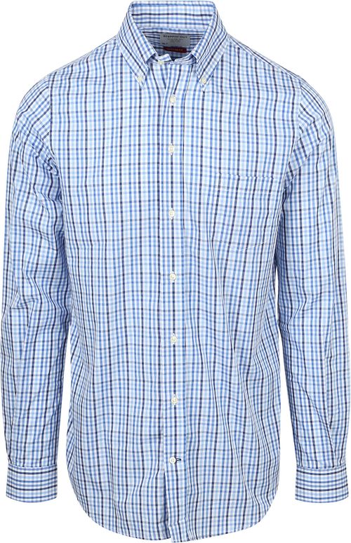 Steppin' Out Extra Long Sleeves Skjorte Blå Rutet Mønster