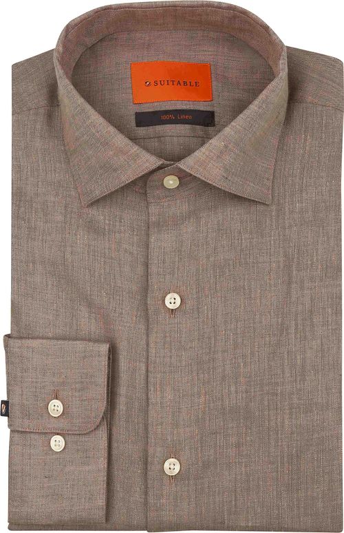 Koszula Suitable z lnu w kolorze taupe Product
