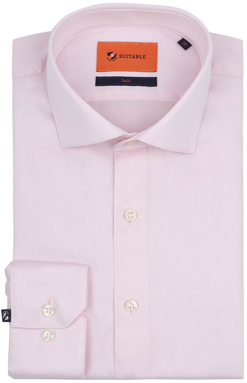 Suitable koszula z tkaniny twill w kolorze różowym Product