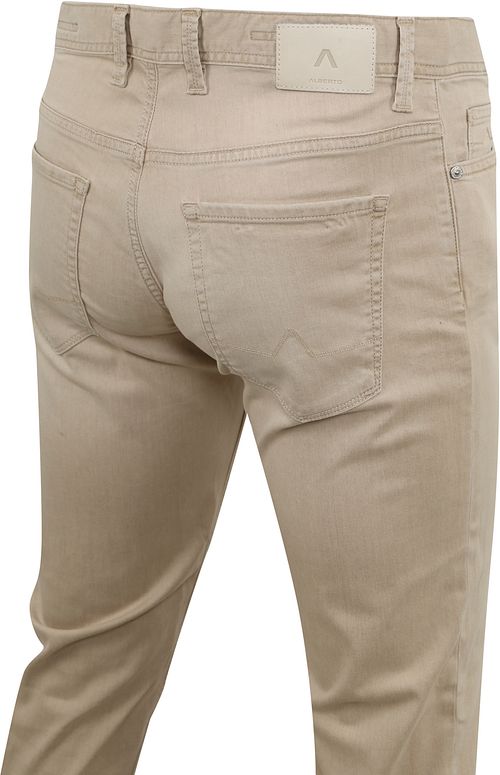 Alberto Pipe Bukse Denim Brun Beige Product / Detail