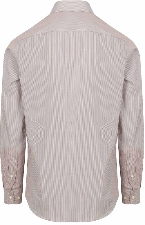 Steppin' Out Overhemd Streep Bruin Product / Achterkant
