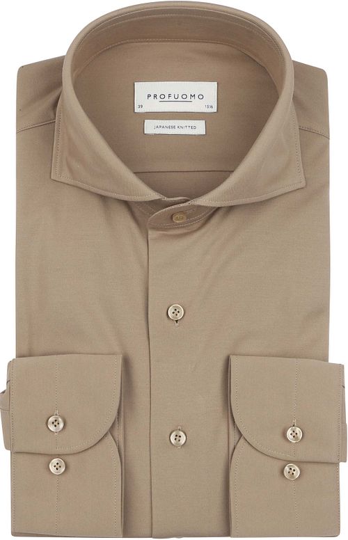 Profuomo Japanese Knitted Skjorte Beige Product