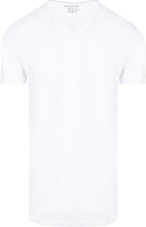 Slater 4-pack Basic T-Shirt Extra Lungo con scollo a V Bianco Product