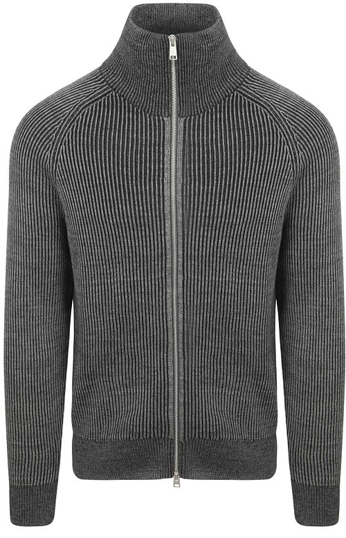 Marc O'Polo Vest Rib Ull Mix Grå Product